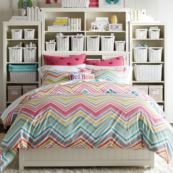 PB Teen Pottery Barn Zig N Zag Duvet Cover Twin Size 🆕 New In Package - Picture 1 of 6